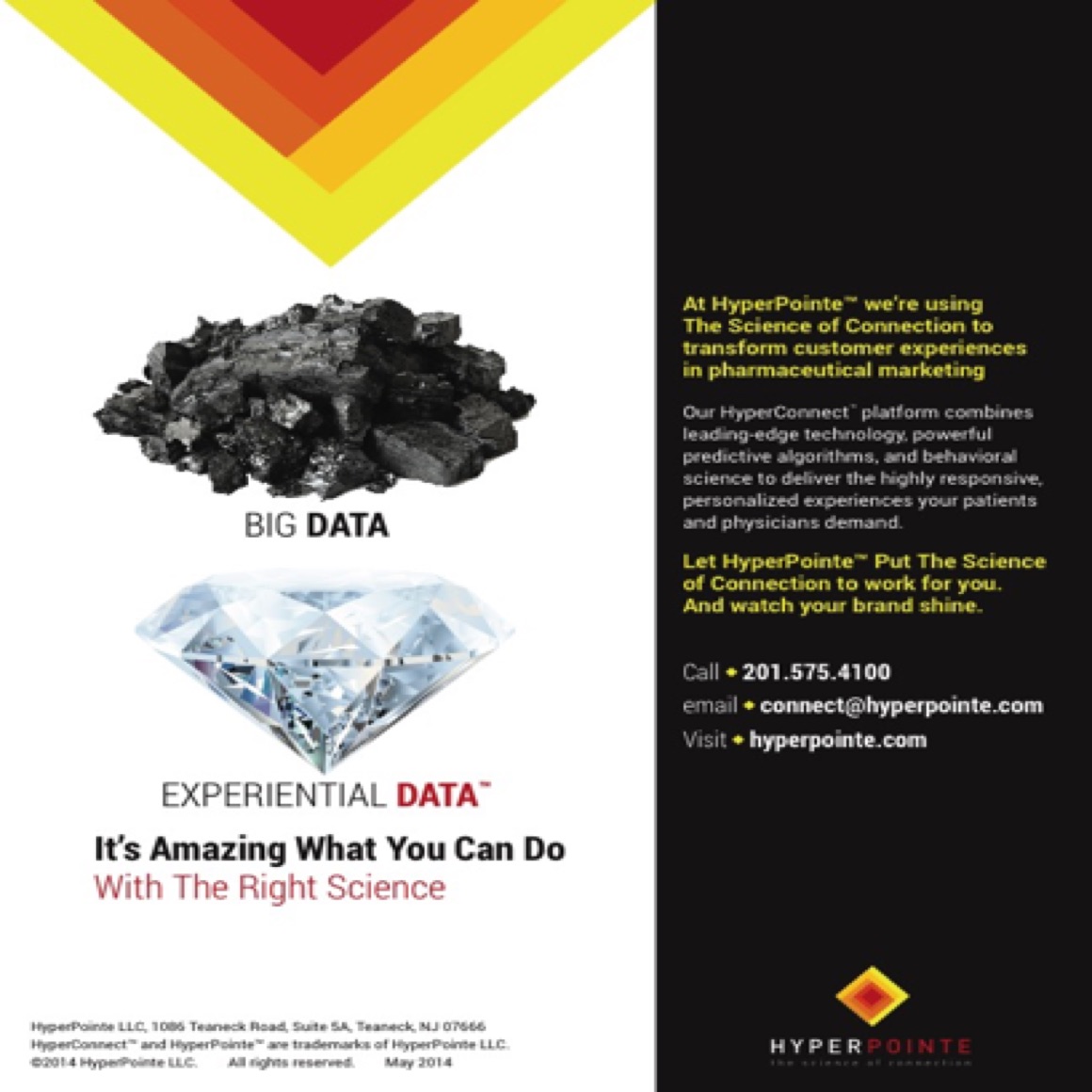 This ad invites pharma clients to take the plunge into Big Data with us. 
